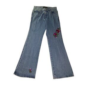 SQZ Jeans Women's Exclusive Girl Cut Denim Sequins Boot Cut Size 7/8 -26X32